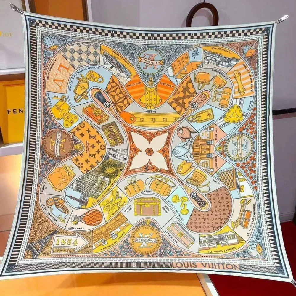 LOUIS VUlTTON luxury vibes 35x35 custom made design scarf ‼️LAST INE LEFT